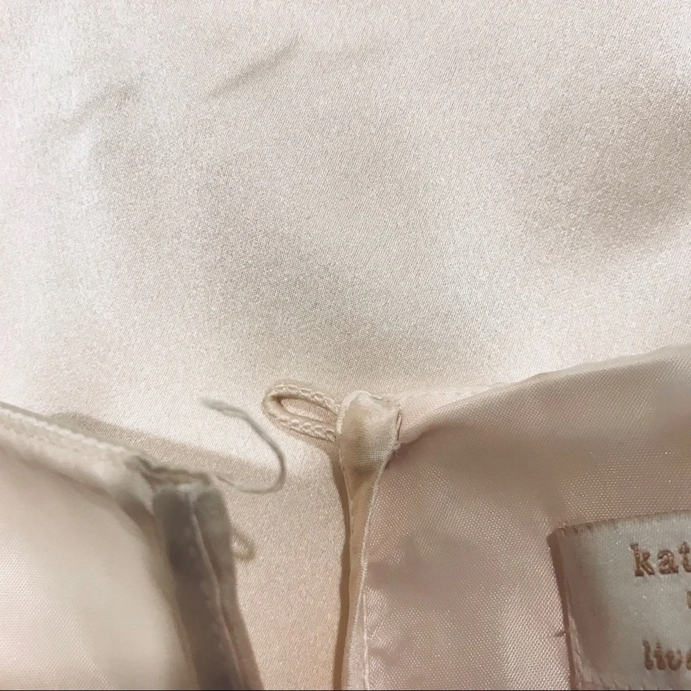 kate spade Cream Satin Bow-Accent Sleeveless Blouse